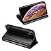 ProCase Genuine Leather Case for iPhone Xs Max, Vintage Wallet Folding Flip Case with Kickstand Card Holder Protective Cover for Apple iPhone Xs Max 6.5