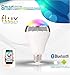 Flux Melody Bluetooth Speaker Light Bulb - Smart LED Color Changing Light - Great for Home, Office, Bathrooms, Bedrooms and Kitchen - 6W E26 Base