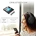 SMARTOMI HOOP Over Ear Bluetooth Headphones with Mic aptX HiFi Stereo Wireless Headset Soft Protein Earmuffs Metal Adjustable Headband Wireless Wired Dual Mode for PC/Cell Phone/TV 16Hours Matte Black
