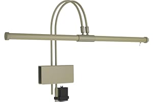 Cocoweb 22" LED Grand Piano Light in Antique Brass with Dimmer Clip