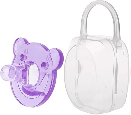 Silicona Nippel Dummy Baby Chupete Bebé Mordedor Chupete con caja morado: Amazon.es: Hogar