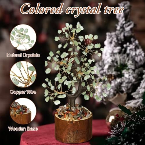 Arbre en Cristal Vert, Naturelle Arbre, Arbre de Vie, Pierres Thérapeutiques Cristal Arbre, Feng Shui Tree, Représente l'introspection, La Prospérité, Le Calme et l'équilibre, Home Decor