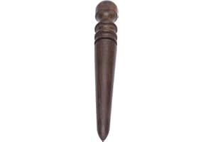 Phefop Leather Edge Polishing Rod, Solid Sandalwood Burnisher with 4 Grooves 12mm 8mm 5mm 3mm, for Professional Smoothing and