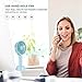 Mini Handheld Fan, Portable USB Fan with Dock, Dual Use Rechargeable Desktop Fan for Office, Outdoor, Camping, Beach etc, Personal Travel Accessories - (3 Speed, Blue)