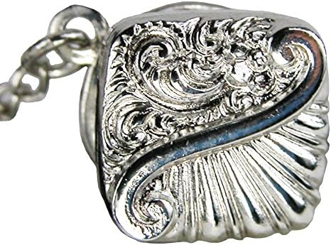 Jaymar Men's Scroll Detailed Tie Tack, Silver