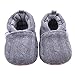 Beeliss Baby Girls Loafers Knitted Crib Shoes (Grey, 6-12 Months)