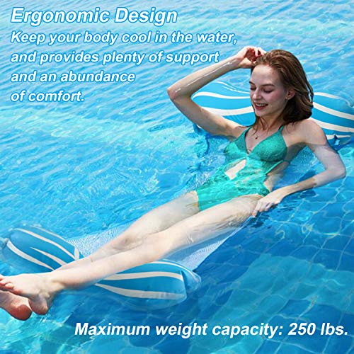 Homga Water Hammock,Swimming Pool Floats Hammocks Portable Pools Lounger Float Hammock Inflatable Rafts Floating Chair Pool Float for Adults and Kids