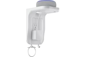 Suptek Wall Outlet Shelf, Home Wall Shelf Organizer for Outlets, Perfect for Bathroom, Kitchen, Bedrooms,Ideal for Cell Phone,Speaker up to 20lbs,With Cable Management and Detachable Hooks,White(S3W)