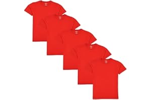 A2Z 4 Kids Girls Boys T Shirts 5 Pack Short Sleeves Shirt Soft Feel Regular Fit Lightweight PE School Shirts Summer Tank Top