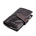 CONTACTS Men's Genuine Leather Tifold RFID Wallet Organizer Checkbook Coin Pocket Clutch Purse Card Holder With ID Window
