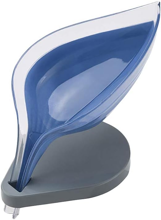 MODAO Leaf Shape Soap Box Plastic Dish Soap Storage，Bathroom Shower Leaf Shape Soap Box Dish Storage Plate Tray Holder Case Container
