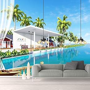 Wall Murals for Bedroom Great View from Balcony Removable Wallpaper Peel and Stick Wall Stickers - 66x96 inches