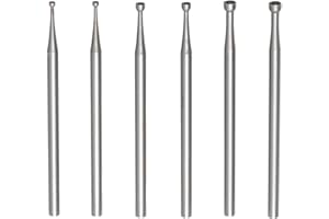 6-Piece Round Cup Burr Set for Jewelry Making and Wood Carving, Wire Rounder Bits for Micro Carving Tools, Compatible with Ro