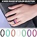 COOLOO Silicone Wedding Ring for Women, [10 Packs] Thin Stackable Braided Rubber Wedding Bands, Comfortable Durable, Affordable Fashion Elegant, Skin Safe