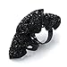 Szxc Women's Double Full Finger Armor Knuckle Long Adjustable Ring Halloween Party Accessories Costume Jewelry Gifts