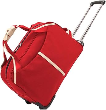 Amazon Co Jp Fanqiechaodan インチ トロリーバッグ メンズ レディース 旅行バッグ 大容量 ビジネス 旅行 一泊 車輪付きハンドバッグ ラゲッジバッグ 2輪 カラー レッド スポーツ アウトドア