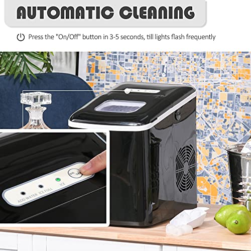 Portable Countertop Ice Maker Machine, 9 Cubes in 8 Minutes, Ice