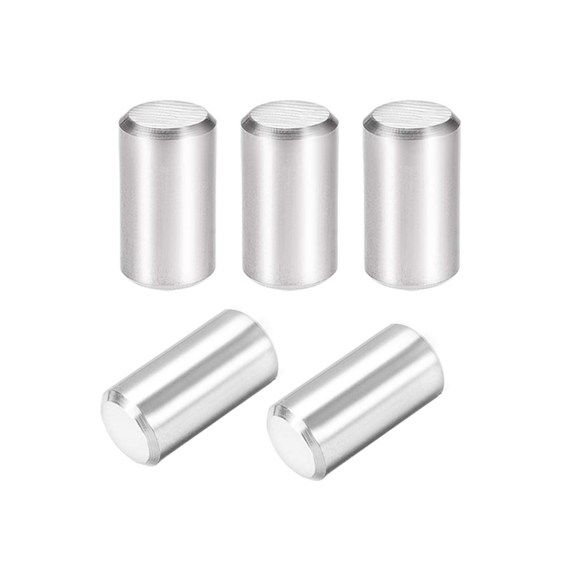 sourcing map 5Pcs 10mm X 16mm Dowel Pin 304 Stainless Steel Cylindrical Shelf Support Pin Fasten Elements Silver Tone