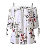 Cold Off The Shoulder Short Sleeve Flowy Trendy Embroidered Shirt for Women