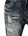 URBANCREWS Mens Hipster Hip Hop Denim Straight Tapered Fit Biker Jeans