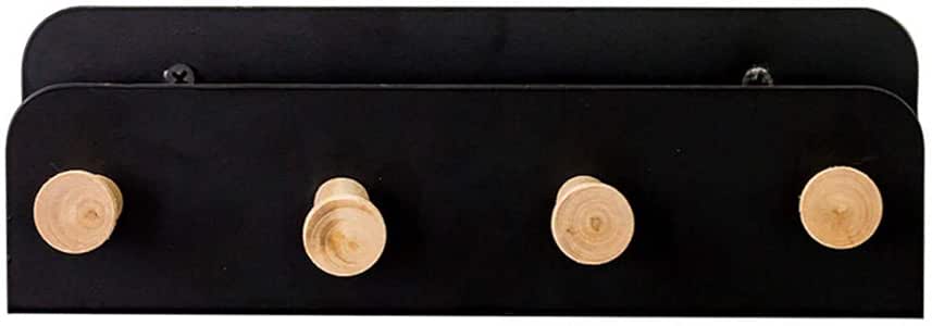 WJSKJ Estante de Gancho Negro Estante de Almacenamiento montado en la