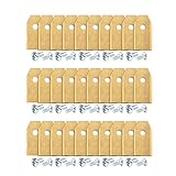 LETS MEETi TIMESETL 30Set Replacement Blade 35x18x0.75mm Anti Rust Titanium Coating Screws Gardena Flymo Husqvarna Automower