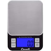 Escali Nutro Digital Food Scale, Multi-Functional Kitchen Appliance, Precise Weight Measuring and Portion Control, Baking and Cooking Made Simple, Stainless Steel Platform, Black, 1 Unit