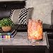 INVITING HOMES Natural Himalayan Salt Lamp in Clear Glass Holder with Dimmable Switch, 6ft UL-Listed Cord and 15-Watt Light Bulb