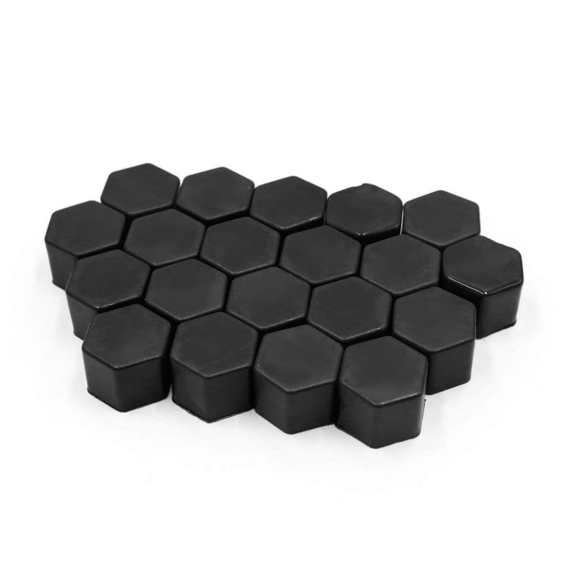 sourcing map 20Pcs Black Silicone 19mm Car Wheel Nut Lug Hub Cover Screw Dust Cap