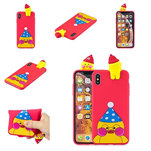 PinShang for VIVO V7 plus/Y75S/Y79/Y73 3D Cartoon Lovely Coloured Painted Soft TPU Back Cover Non-Slip Shockproof Full Protective Case red