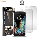Beyond Cell® LG K10 Tempered Glass, LG Premier LTE, L61AL, L62VL, [2PACK] Bundle Anti-scratch Scratch Proof 0.3mm Ultra Slim 9H Hardness Oleophobic Coating Screen Protector [Clear]