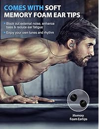 Mpow Flame [actualizado] Auriculares Bluetooth con funda, tecnología Bassup HiFi estéreo in ear inalámbricos, impermeable, IPX7 auriculares W Mic, 8 10 horas de tiempo de reproducción, CVC6.0 cancelación de ruido auriculares