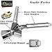 Stainless Steel Garlic Press and Peeler Set – Heavy Duty Garlic Masher, Crusher, Mincer, Presser & Silicone Peeler – Easy to Use Dishwasher Safe – Peel & Mince Fresh Garlic In Seconds - by Inspero