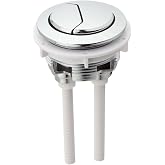 Owfeel Toilet Tank Button Dual Push Flushing Toilet Button 48mm Toilet Button Replaced Flush Button with Thread Diameter