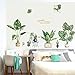 Green Tropical Leaves Wall Decal Plants Wall Sticker DIY Novelty Wall Art Mural for Bedroom Living Room Classroom Offices Decoration (Leaf A)
