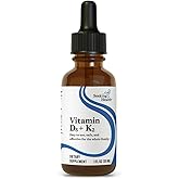 Seeking Health Vitamin D3 + K2 Drops - Liquid Vitamin D & K Supports Immune System Function & Bone Health - Aids Calcium Absorption - Aids Healthy Blood Flow & Circulation - 1 Fl oz (30 ML)