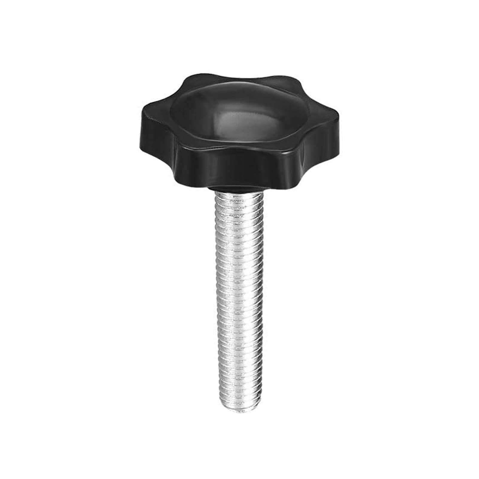 TA-VIGOR M8 x 40mm Plum Hex Shaped Clamping Screw Knob, 38mm Dia Plastic Head Clamping Knob Handle Male Thread Thumb Screw