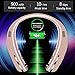 Bluetooth Headphones Speaker 2 in 1,SEOBIOG Neckband Wireless Headset Wearable Speaker True 3D Stereo Sound Sweatproof Headphones with Retractable Earbuds Built-in Microphone (Rose Gold)