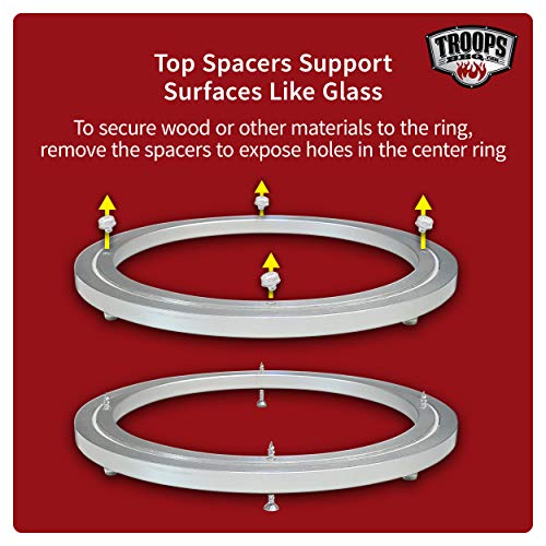 TROOPS BBQ Lazy Susan Turntable Ring Commercial Aluminum Lazy Susan