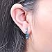 Bamos Jewelry 19 MM Artificial Blue Opal White Gold Christmas Best Friend Party Girls and Womens Hoop Stud Earrings