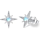 Star Earrings for Women 925 Sterling Silver North Star Stud Earrings Jewelry Gift for Women