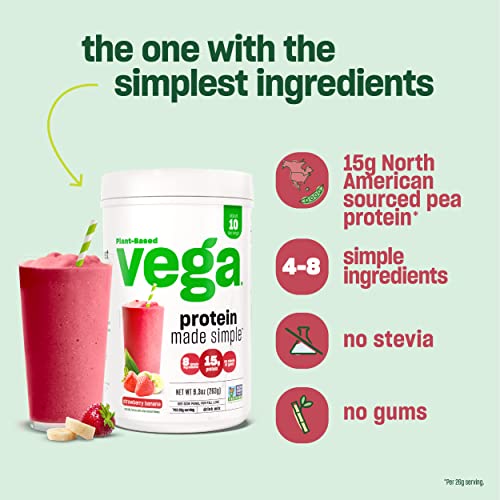 Vega Protein Made Simple, Dark Chocolate Stevia Free Vegan Protein