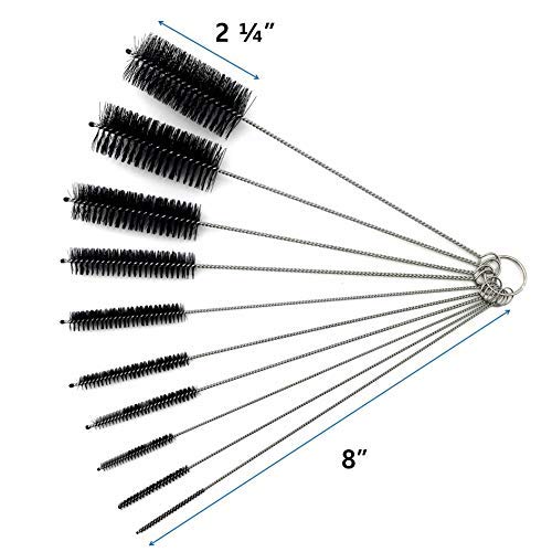 10 Pieces Cleaning Brushes for Tube Bottle the 8 Inch Brush Cleaner for Cleaning Drinking Straws, Glasses, Keyboards, Jewelry White Color