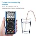 Digital Multimeter,TRMS 6000 Counts Manual and Auto Ranging, Amp Volt Ohm DC/AC Current & Voltage Multimeter, NCV, Live Line, Diode, Resistance, Frequency, Capacitance, Temperature, Test Leads.