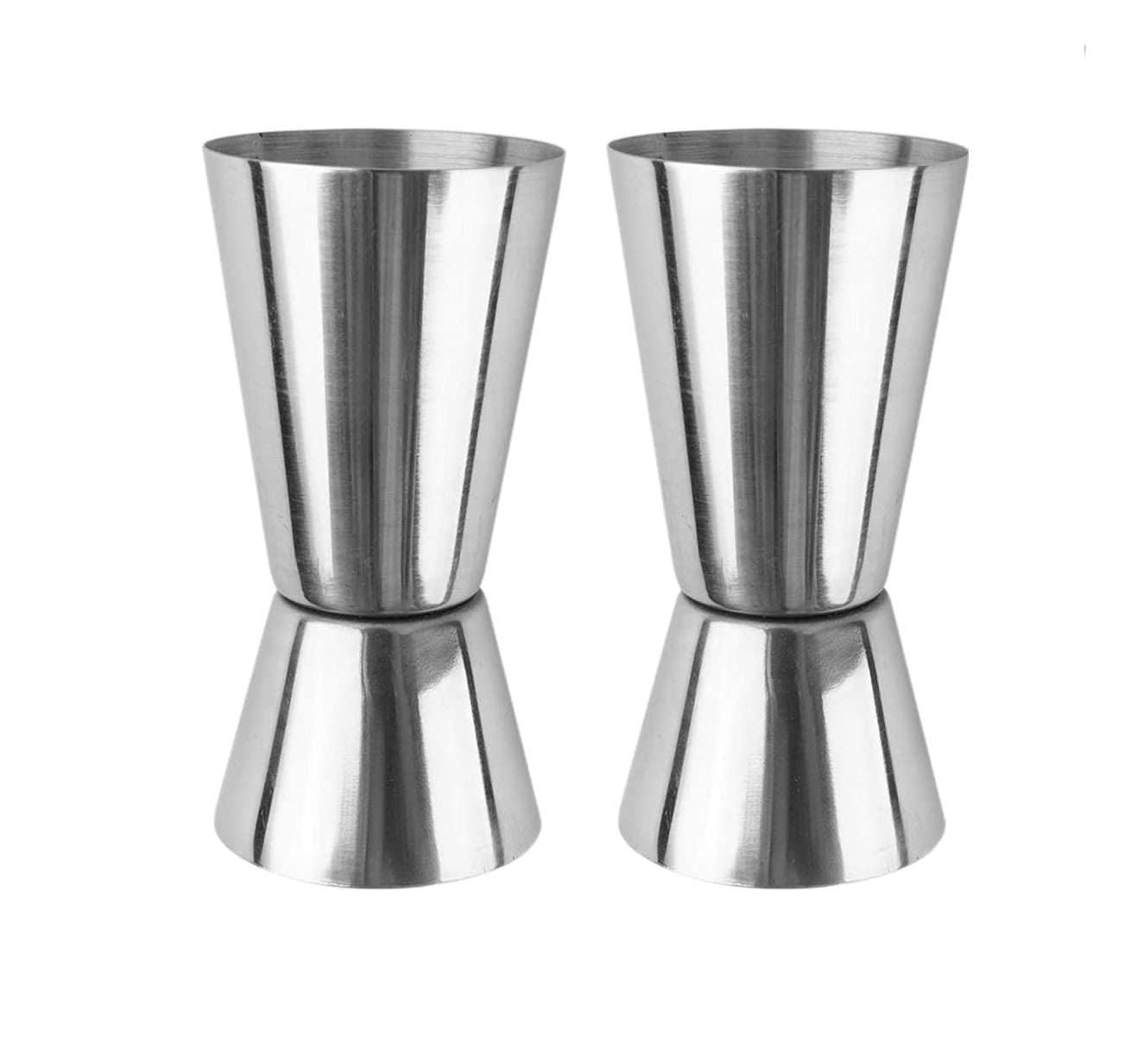Jigger Spirit Measure,2 PCS Stainless Steel Jigger Bar Measuring 25/50ML Double Measuring Liquid Jigger Measure Cup for Party Bar Cocktail Shot Drink Shaker Wine