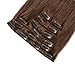 Lovbite Drak Brown 24Inch Clip in Hair Extensions 7Pcs 100g Double Weft Straight Hair Extensions Clip in Human Hair Total 16Clips in Extensions for Women