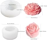 WYAHYQ 2pcs Silicone Rose Peony Flower Candle Moulds DIY Craft Gift view 2