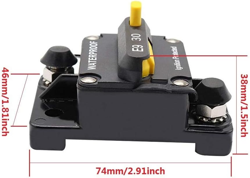ANJOSHI Circuit Breaker 100amp 50A-300A with Manual Reset Home Solar System Fuse Holder for Car Audio and Amps Protection 12V-24V DC Reset Fuse Inverter Replace Fuses