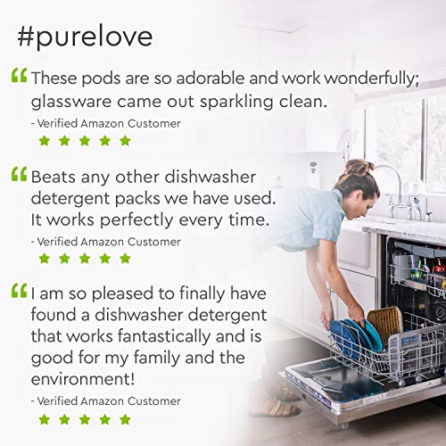 Puracy Dishwasher Pods, 50 Count, Natural Dishwasher Detergent, Free & Clear Enzyme-Powered Automatic Dishwasher Pod… - Image 4