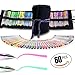 60 Gel Pens Set Multi-Colored Art Set Rainbow Coloring Pens with Glitter pen, Metallic pen, Pastel, Neon & Classic in Protective Roll-Up Case by Fly Pen